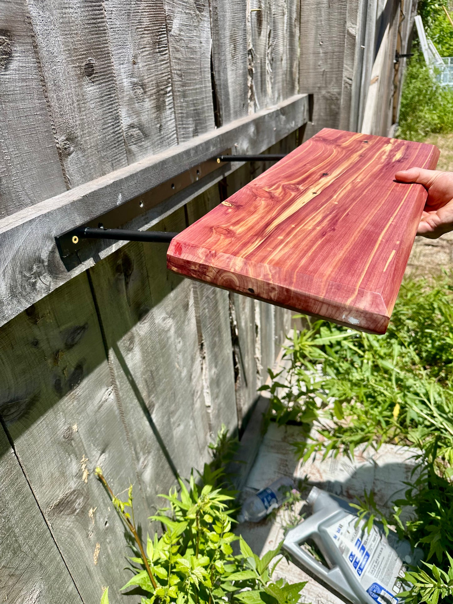 Handcrafted Eastern Red Cedar Floating Shelf – Aromatic Wood, Cut in Missouri