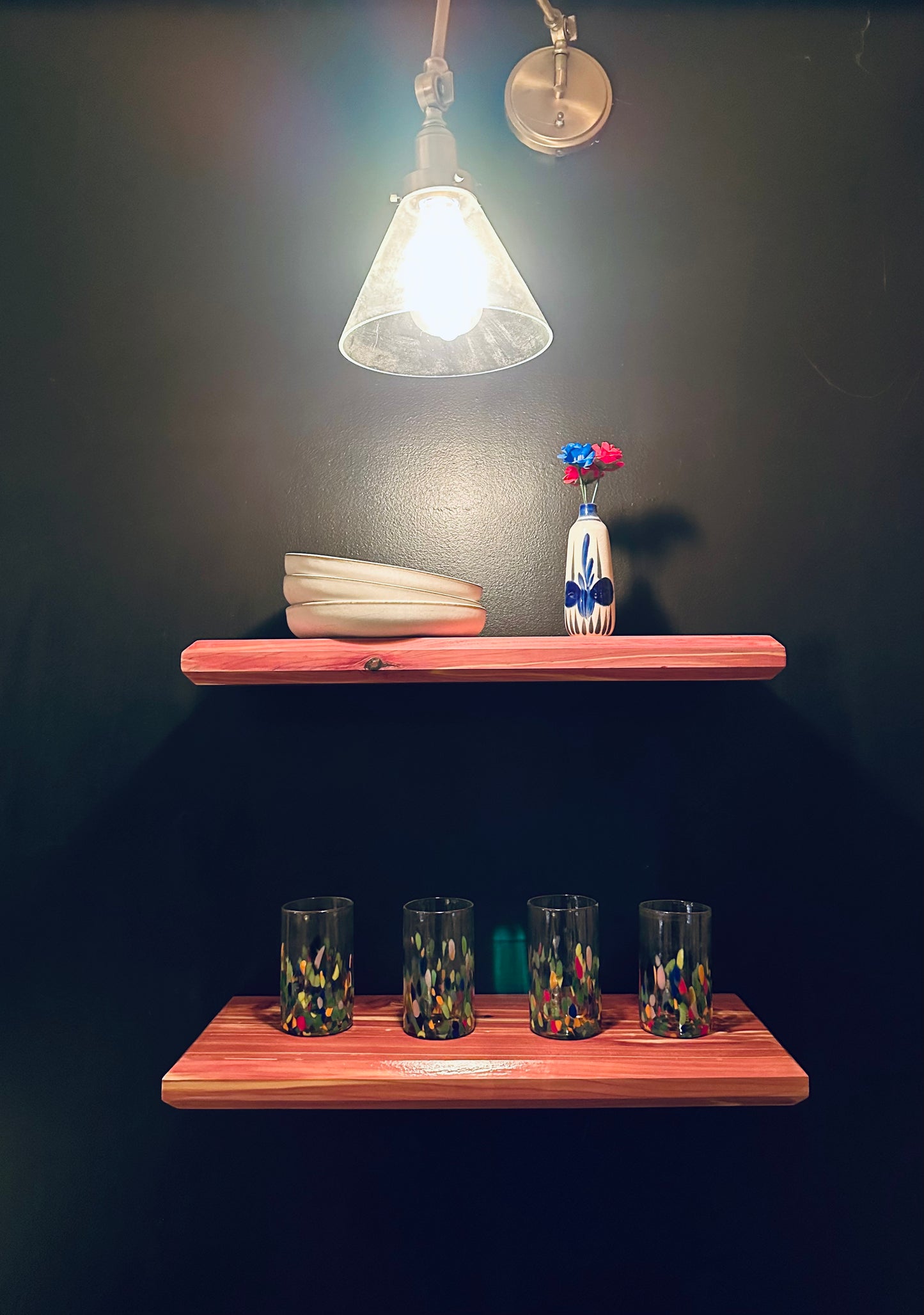 Handcrafted Eastern Red Cedar Floating Shelf – Aromatic Wood, Cut in Missouri