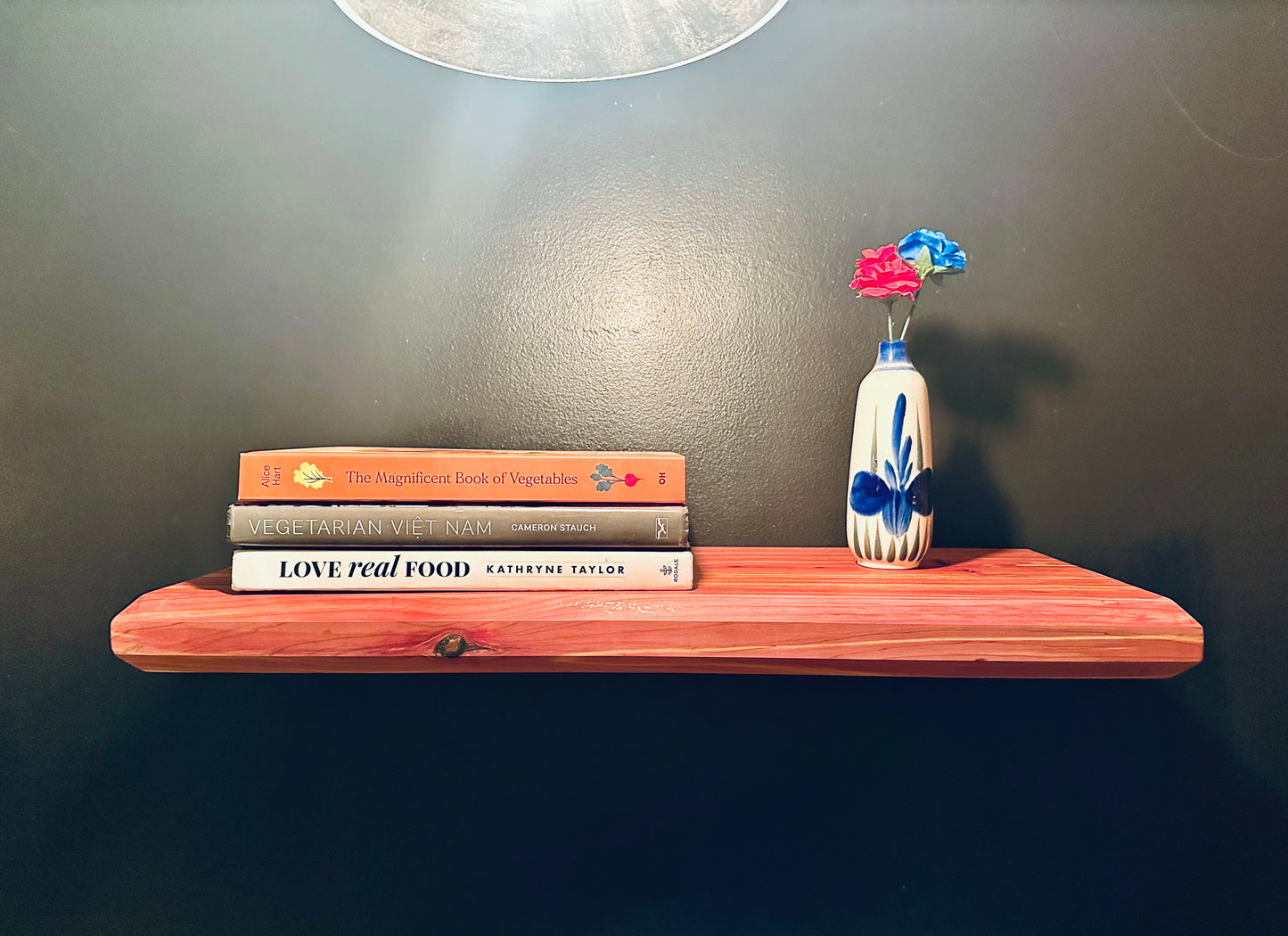 Handcrafted Eastern Red Cedar Floating Shelf – Aromatic Wood, Cut in Missouri